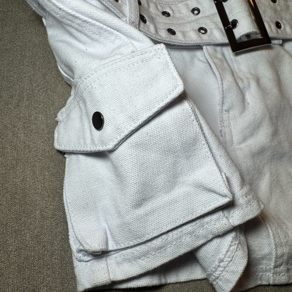 NWT Princess Polly White Denim Cargo Mini Skirt - Picture 6 of 7